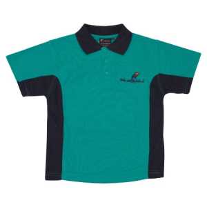 Welcome Bay School S/S Polo Jade/Navy